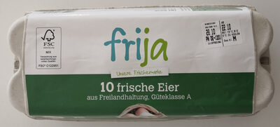 10 frische Eier aus Freilandhaltung, Güteklasse A