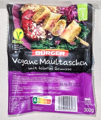 Vegane Maultaschen mit feinem Gemüse