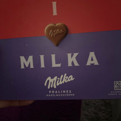I love Milka Pralines Haselnusscrème